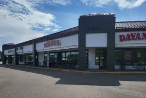 a building with a sign on the front